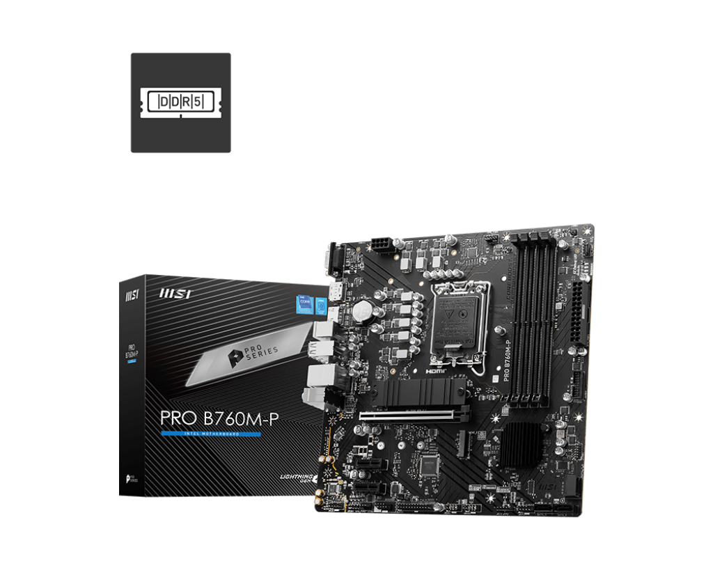 Mb msi pro b760m-p skt1700 *12/13/14 gen.* ddr5 hdmi dp vga