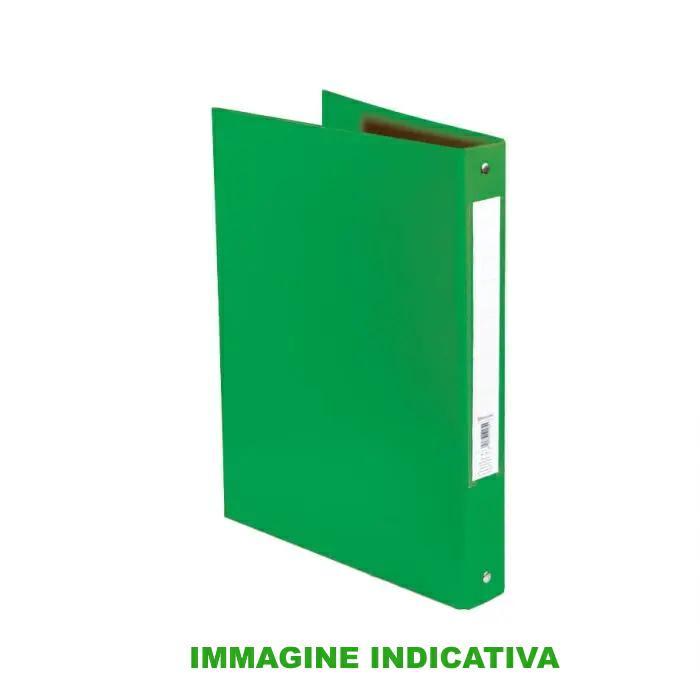 Cartella 4 anelli h&h 26x34cm verde
