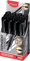 Marker schneider permanente punta tonda nero cf10pz