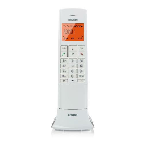 Telefono cordless brondi lemure bianco