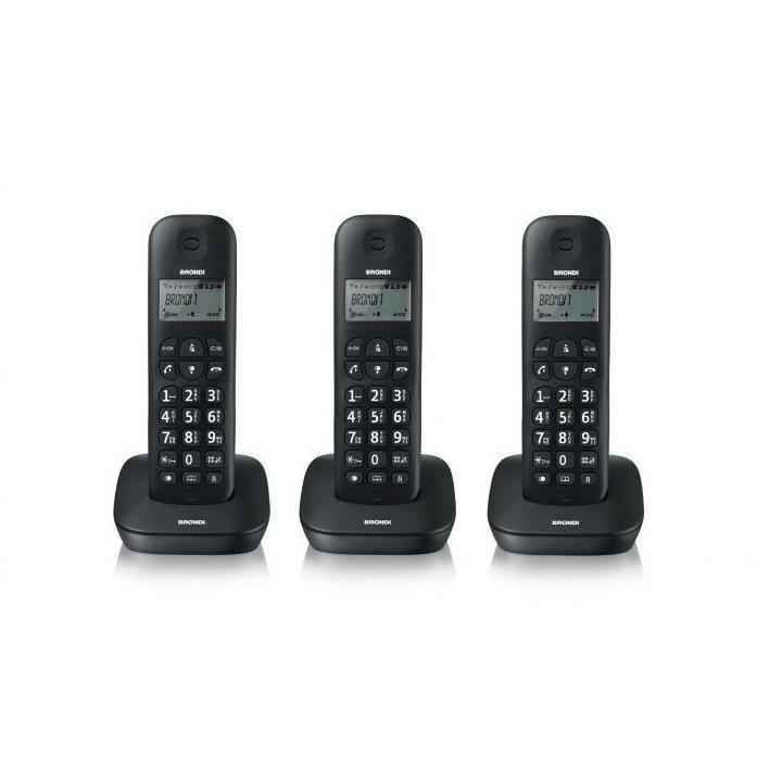 Telefono cordless brondi gala trio nero
