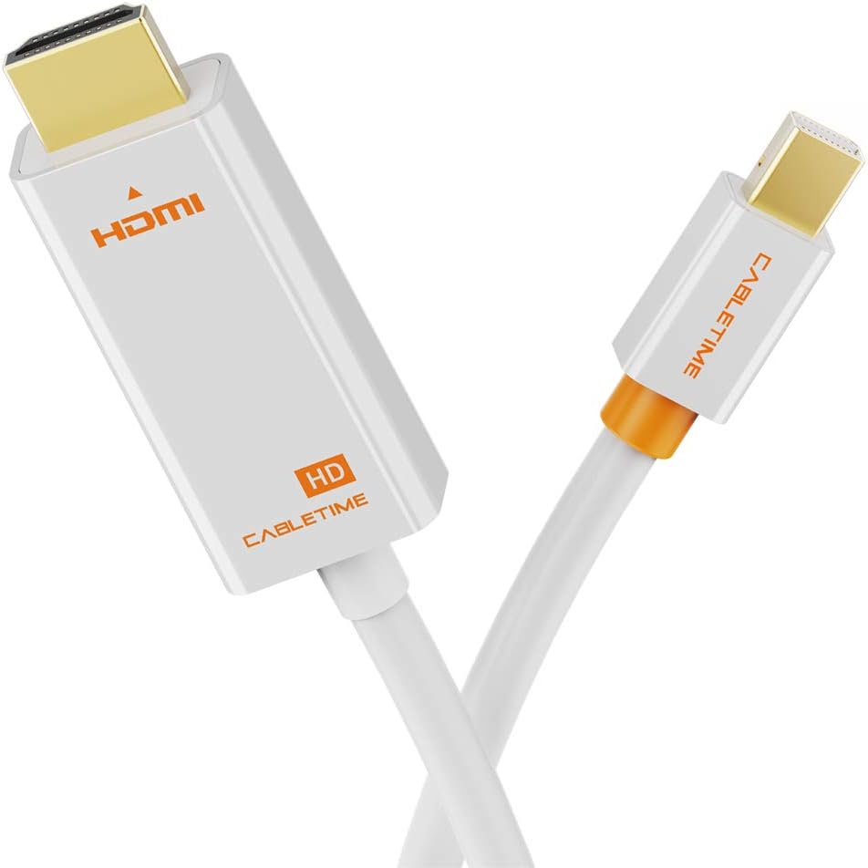 Cavo cabletime da mini dp a hdmi m 1080p gold plated wh 1.8m