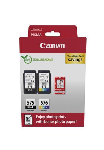 Canon cartuccia pg-575/cl-576 photo paper value pack