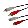 Xtreme cavo audio-stereo 2rca/2rca m/f 1.5mt