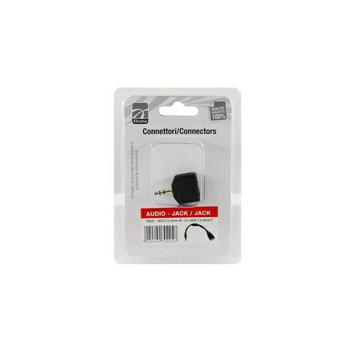 Xtreme raccordo audio jack 3,5m-2 jack 3.5 f