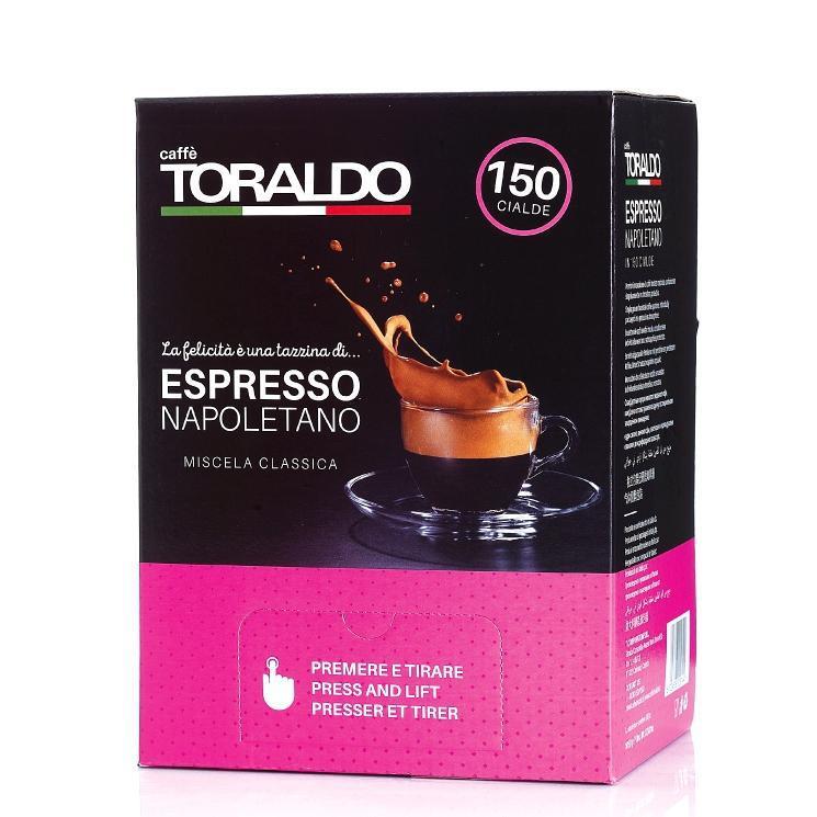 Cialde caffe toraldo 44mm miscela classica 150pz