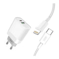 Caricatore rapido royal20w 3.0 usb a-c + cavo lightning