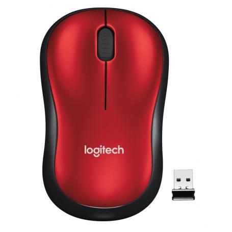 Mouse logitech m185 wireless rosso