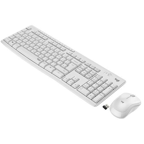 Kit tastiera e mouse wireless logitech  mk295 silent white