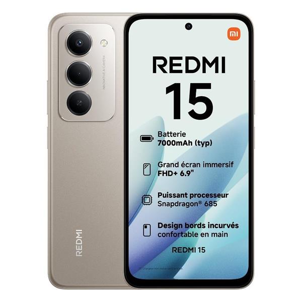 Smartphone xiaomi redmi15 8+256gb titan grey europa
