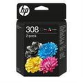Hp combo pack ink n.308black + tricromia