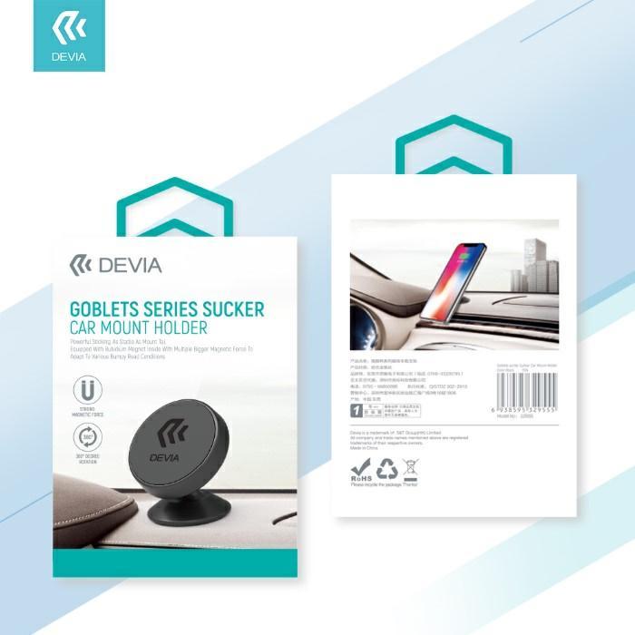 Devia supporto smartphone da auto adesivo e magnetico regolabile