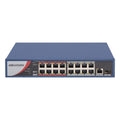 Switch hikvision 10/10016*poe+1p gbit+ 1sfp uplink unman. 130w