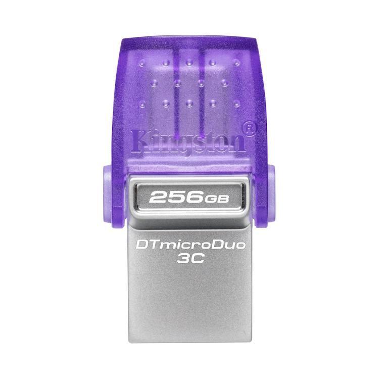 Kingston pen drive 256gb micro duo 3c dual type-a type-c usb3.0