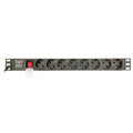 Techmade gembird pdu 8 prese shuko,1u,16a, cavo 3mt