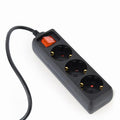 Techmade gembird multipresa 3 shuko,16 a,plug c14,cavo 0.6mt bk