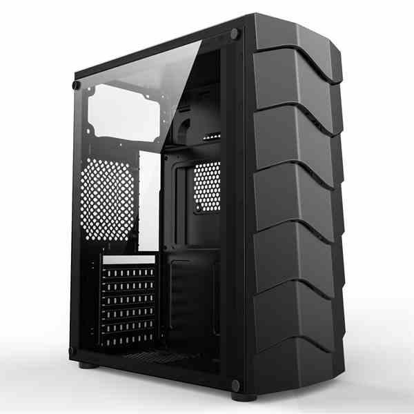Case gaming mach power 1*led rgb 1*fan rgb 3*usb acrylic panel