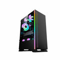 Case gaming mach power 1*fan argb 3*usb glass panel