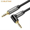 Cavo cabletime 3.5mm jack m to m 90° aux space grey 1,8m