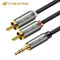 Cavo cabletime 3.5mm jack m to 2*rcam space grey 3m
