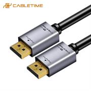 Cavo cabletime da dp a dp 4k60hz gold plated metal cover 5m