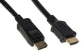 Cavo displayport 1.2 - hdmi 1.4 4kx2k 30hz contatti dorati mt1.8