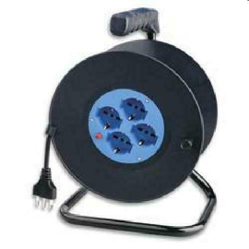 Prolunga machpower avvolgicavo 15m 4 schuko/10-16a spina ita 16a