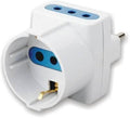 Adattatore tripolare machpower spina 10a-2*prese 10a 1*schuko bi