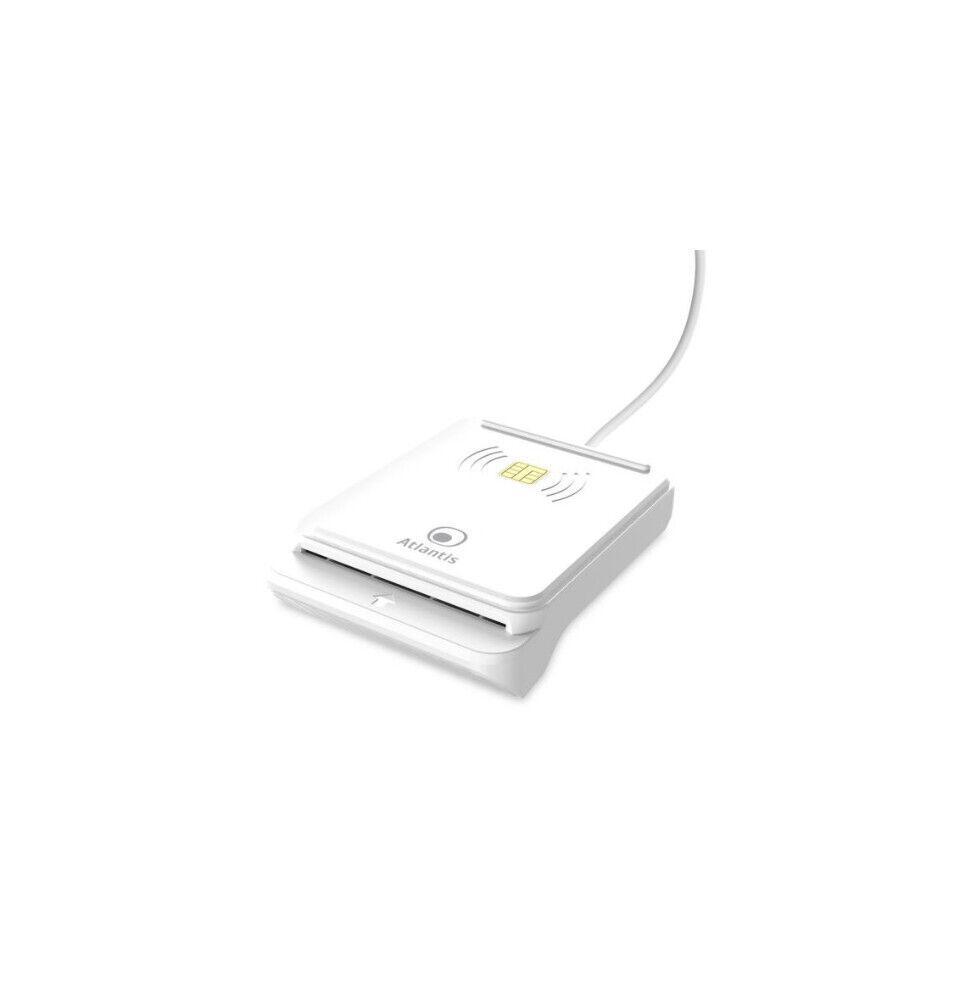Lettore atlantis nfc per carta id.el.cie 3.0 + smart card reader
