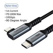 Cavo cabletime da usb-ca usb-c 90° pd100w 10gbps gen2 usb3.1 1m