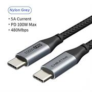 Cavo cabletime da usb-ca usb-c 2.0 pd100w e-mark bk 1m