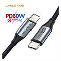 Cavo cabletime da usb-ca usb-c 2.0 pd60w bk 1m