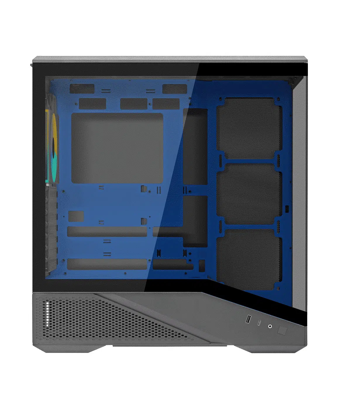 Case noua midi tower cool gh200 nero/blu argb type-c front+side