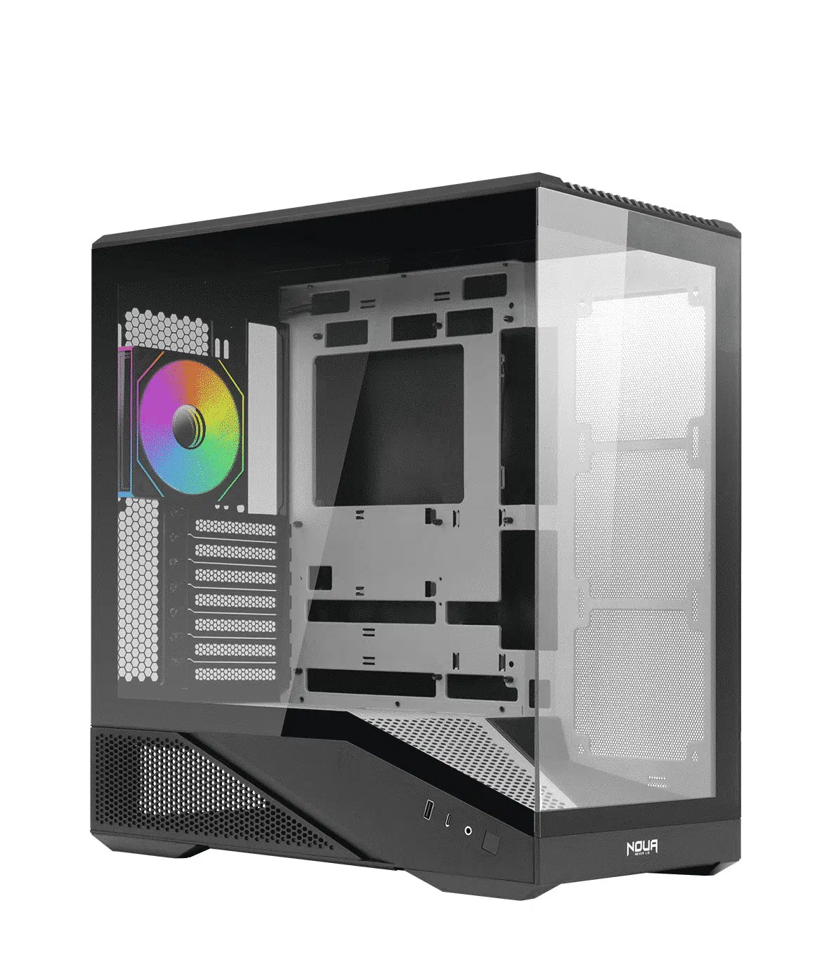 Case noua midi tower cool gh200 nero/bianco argb type-c front+si