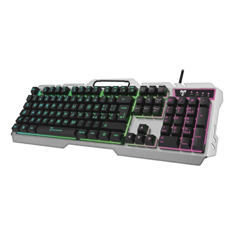 Techmade tastiera gaming tm-gk023 metallica con led rgb
