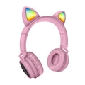 Techmade funny cuffie senza filo led mic e tasti funz.pink