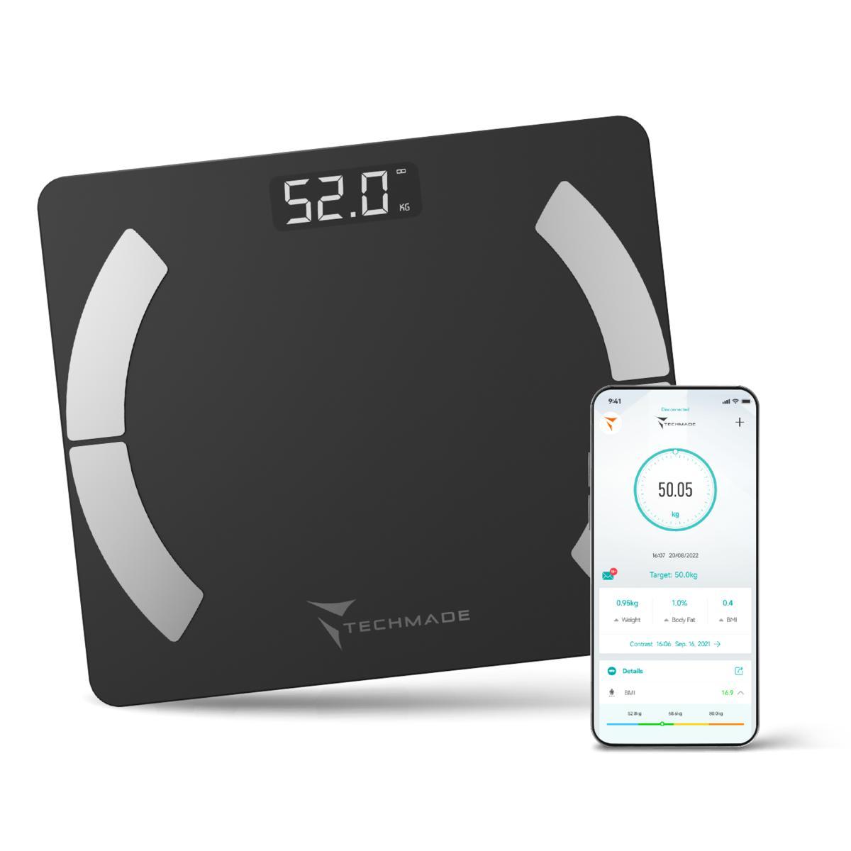 Techmade bilancia smartdigitale black