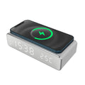 Techmade sveglia digitale con ricarica wireless 15watt silver