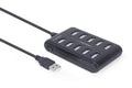 Techmade gembird hub usb 2.0 10-porte, nero