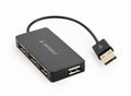 Techmade gembird hub usb a 4 porte nero