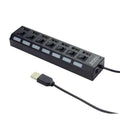 Hub techmade usb2.0 7porte nero