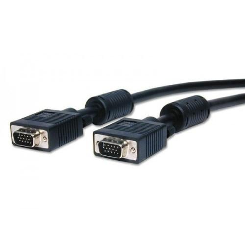 Cavo vga m/m 3+4c core rame 2*magnetic ring nero 5mt cv-vga-006