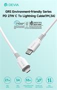 Devia cavo certificato grs type-c lightning 27w 3a pd 1mt