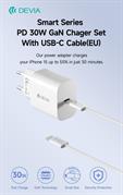 Devia carica batterie con cavo type-c rapido pd 30w gan