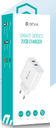 Devia caricabatterie 2.4a 2 uscite usb-a 5v 12w white