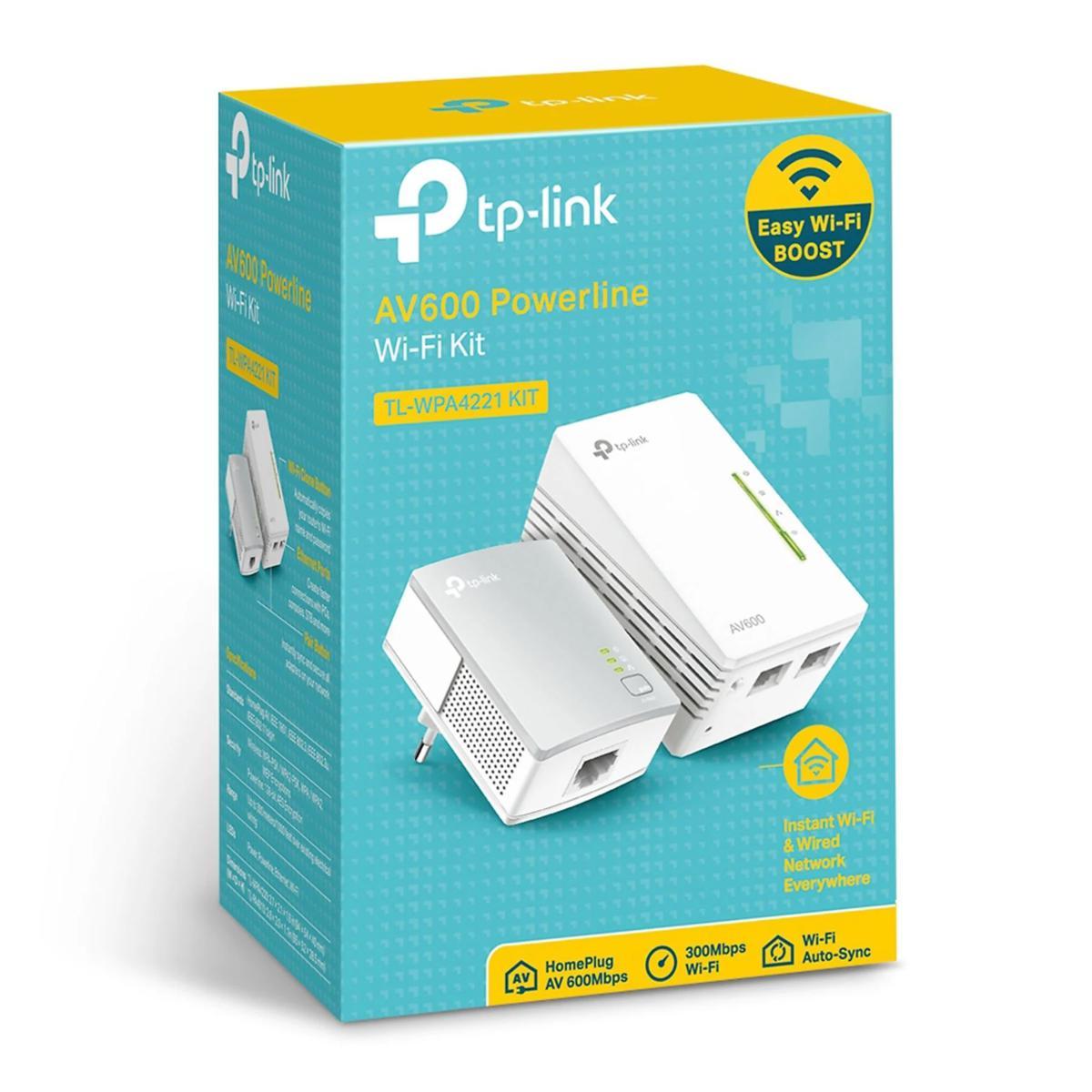 Powerline tp-link tl-wpa4220t kit wifi+lan 3pz wpa4220t-kit