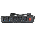 Multipresa bipasso vultech 5 posti per ups iec14 tasto on/off