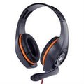 Techmade gembird cuffiegaming con controllo volume,arancio-nere