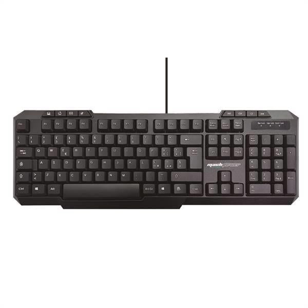 Tastiera mach power multimediale 104+8 tasti usb nera