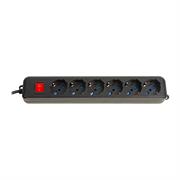 Multipresa link 6 preseuniv. ita/schuko 10/16a spina 16a nero